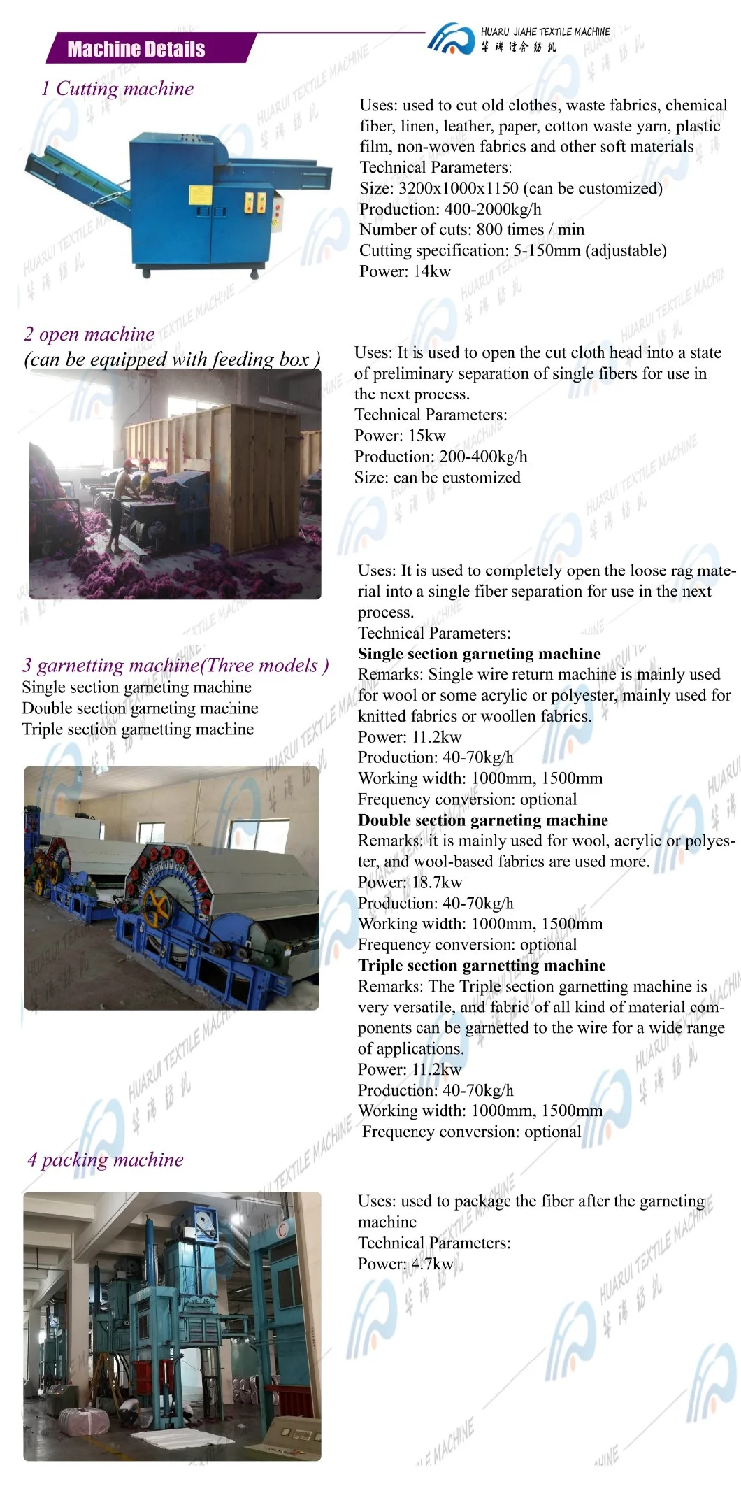 Nylon Fiber Cutting Garnetting Machine Textile Products Garnetting Recycling Machine Textile Offcuts Opening and Garnetting Machine Used Mat Second Hand